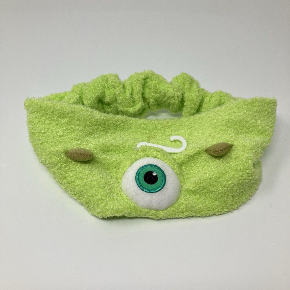 Disney Parks Headband Monsters Inc Mike Wazowski Spa Green Plush Makeup Hair